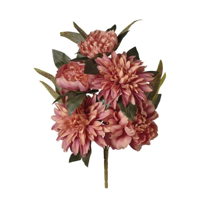 MAZZO FRONT. DALIE PEONIE X 5 CM.43 ROSA ANTICO